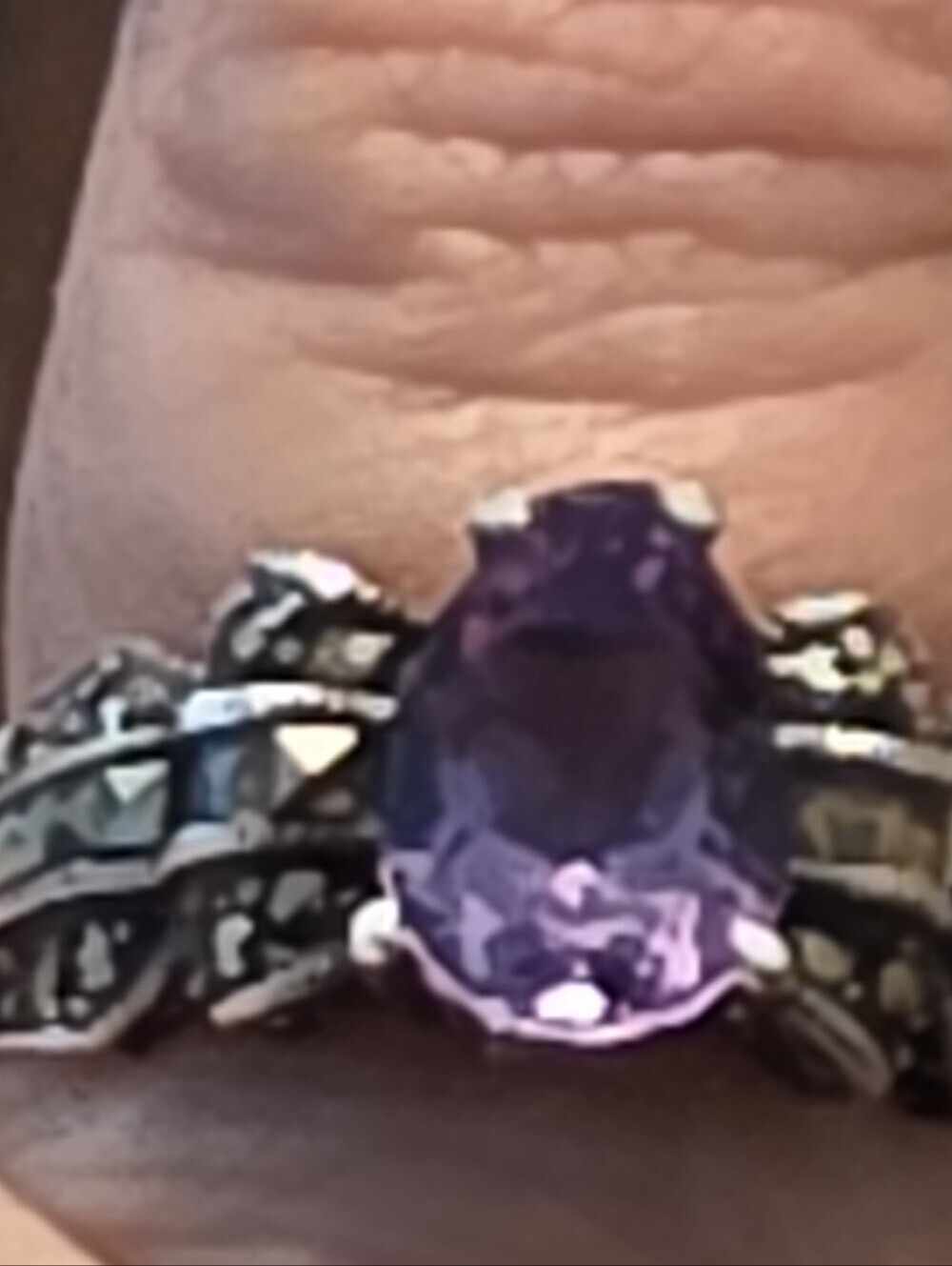 JUDITH JACK STERLING SILVER 925 MARCASITE DESIGNER RING 8.25 Gr  SIZE 10 - Picture 4 of 7